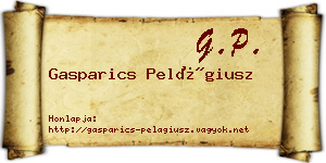 Gasparics Pelágiusz névjegykártya
